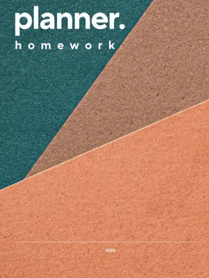 Image de Agenda de devoirs 2024 avec calendriers mensuels