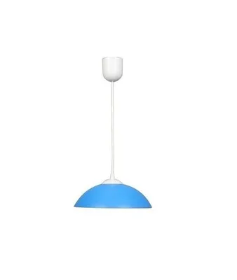 Zdjęcie produktu dla Lampa wisząca niebieski klosz Fino niebiesko-biała 1xE27x60W szkło wym:70x28x28cm IP20 Candellux