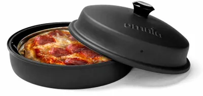 Tragbarer Pizzaofen für Camping, Edelstahl, knusprige Pizza in 8 Min.