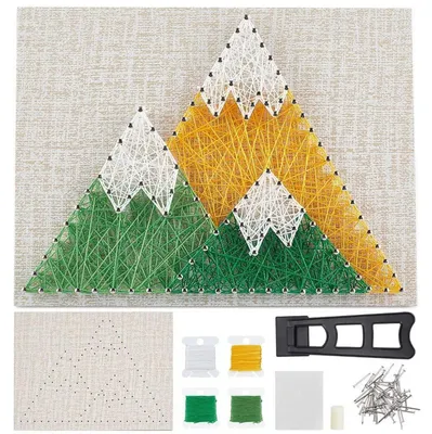 Immagine prodotto di Kit per creare decorazioni in 3D con filo, a forma di montagna, per bambini e adulti, con strumenti inclusi