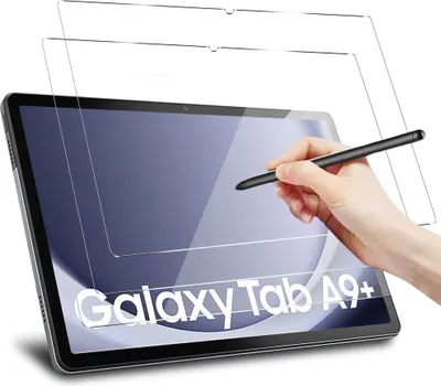 Produktbild von Schutzfolie Panzerglas für Samsung Galaxy Tab A9+/A9 Plus 11 Zoll 2023, 9H Härte Gehärtetes Glas Folie mit Einfache Installation, Kratzfest