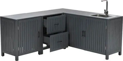 Produktbild von Gardissimo Alu Outdoor Küche "Cupid" carbon black