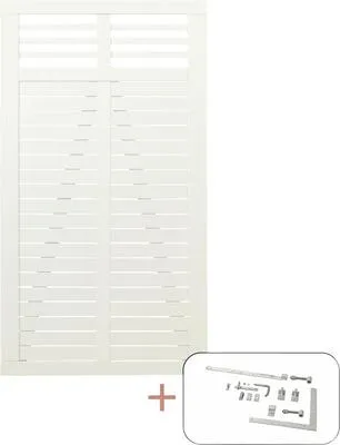 Produktbild von Einzeltor PLUS Decora inkl. Beschläge 100 x 180 cm RAL 9010 weiß