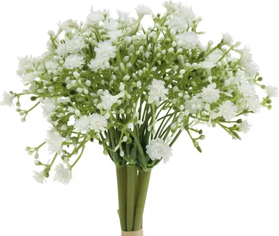 Produktbild von Gypsophila Schleierkraut Deko Bund Weiß 28cm Künstlich, 6 Stück
