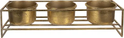 Produktbild von Clayre & Eef Pflanzenst„nder 63x19x16 cm Goldfarbig Eisen