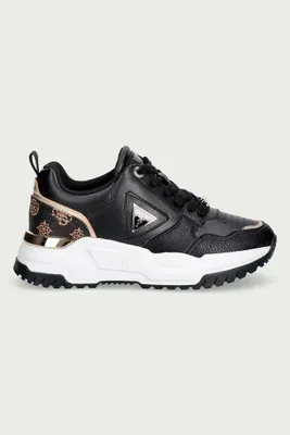Image de Baskets Guess pour femmes, modèle FLFHEL ELE12, couleur noire