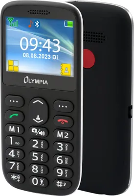 Produktbild von Olympia Sun, Balken, Dual-SIM, 5,87 cm (2.31"), 0,3 MP, Schwarz