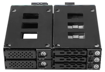 Productafbeelding van JOUJYE Backplane JJ-N-2937: Geschikt voor 2x 2,5-inch NVMe U.2 en 3x 2,5-inch HDD/SSD met SATA3/SAS3 tot 12 Gbps. Aansluiting: MiniSAS HD SFF8643