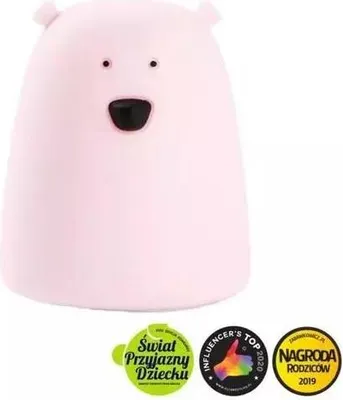 Zdjęcie produktu dla Rabbit & Friends - Lampka niedźwiadek małe baterie PINK