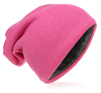 Produktbild von Strick Beanie Unifarbe Pink-M
