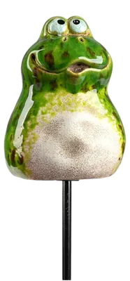 Produktbild von Frosch 110 cm, Gartendeko aus Steinzeug, handbemalt