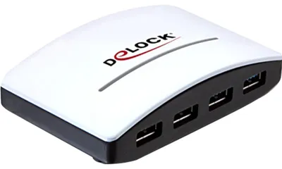 Produktbild von Delock USB 3.0 externer HUB 4 Port - Hub - 4 x SuperSpeed USB 3.0 - Desktop