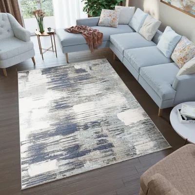 Produktbild von Tapiso Teppich RIVIOLI Modern Design Grau Wohnzimmer 120 x 170 cm