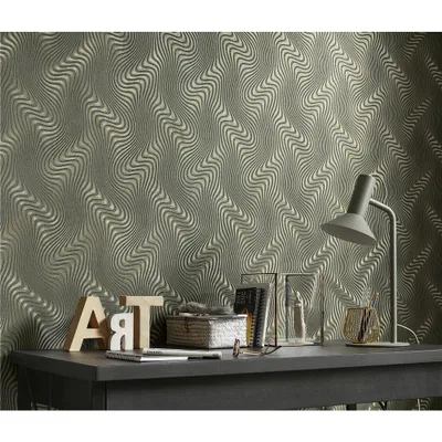Produktbild von Vliestapete 10146-15 Tapete Streifen Wellen 0.53 x 10.05 m Erismann GMK - Fashion For Walls Schwarz