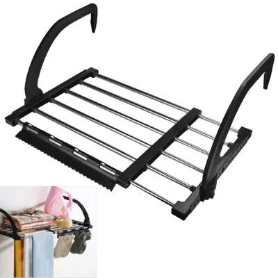 Ausziehbarer Balkon-Wäschetrockner 42-73 cm Edelstahl klappbar