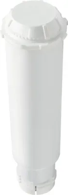 A white water filter cartridge on a white background.