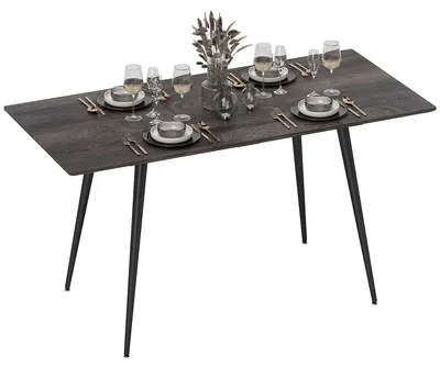 Produktbild von HOMCOM Esstisch 120/160 x 75 cm ausziehbar Küchentisch für 6-8 Personen Grau