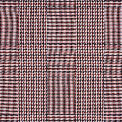 Produktbild von Bekleidungsstoff Meterware Hosenstoff Prince de Galles Karo rot blau 140cm