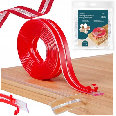Produktbild von Tikola Transparente PVC Kanten-Schutzleiste 3m für Möbel