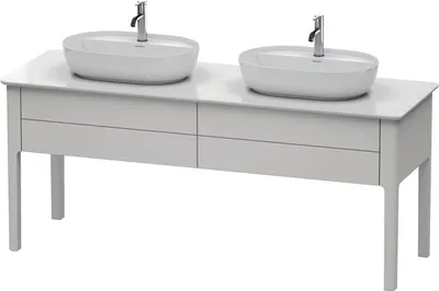 Produktbild von Waschtischunterbau LUV 743x1783x570mm nordic weiß seidenamtt nordic weiß seidenamtt