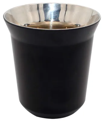 Isolierbecher aus Edelstahl, 160 ml, doppelwandig, schwarz