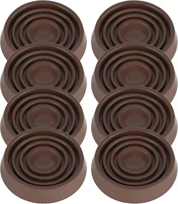 Obrázek produktu pro Podložky pod nábytek, 3,8 × 3,8 cm, protiskluzové, hnědé, 8 ks