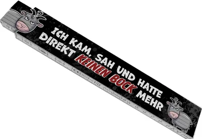 Produktbild von Keinen Bock Meterstab aus Holz mit grummeliger Ziege
