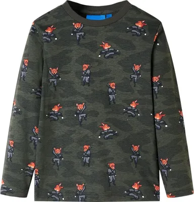 Obrázok produktu pre vidaXL Detské pyžamo s dlhými rukávmi Khaki 104