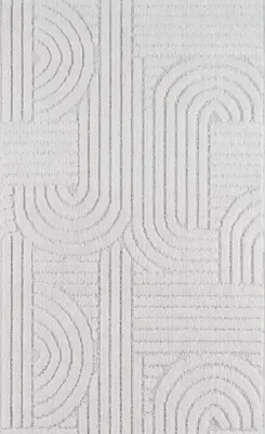 Produktbild von Teppich Wohnzimmerteppich Geometrisches Design Abstrakte Optik Weiß