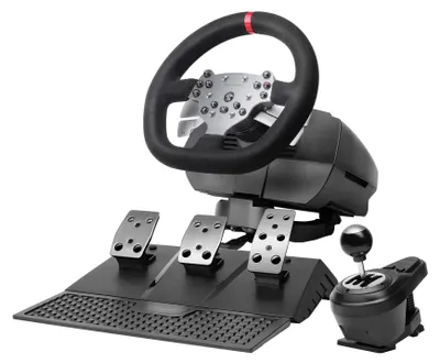 Produktbild von Mars Gaming MWHRSX, Lenkrad + Pedale, Android, PC, PlayStation 4, Xbox Series S, Xbox Series X, iOS, Analog / Digital, 90 - 1080°, Kabelgebunden, USB Typ-C