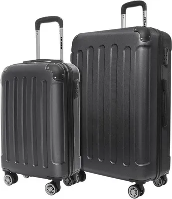 Produktbild von Famanu Kofferset 2-teilig - Handgepäck & Aufgabegepäck - 38L + 110L - Trolley mit drehbaren Rädern