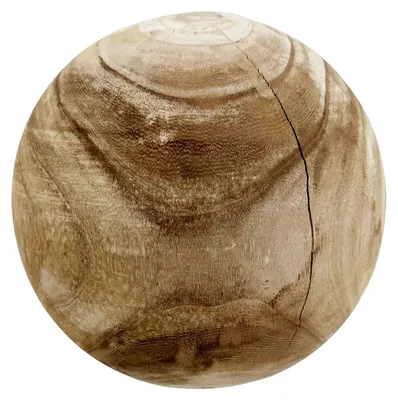 Obrázek produktu pro Dřevěná dekorace Koule Style Raw 25 cm - Paulovnie s přírodní prasklinou, by inspire