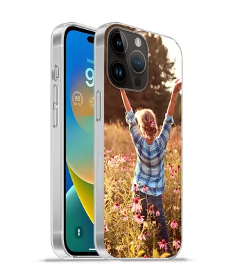 Produktbild von MuchoWow® Handyhülle Schutzhülle Hülle für Apple iPhone 14 Pro - Softcase Frau - Blumen - Frühling Silikon Softcase Handy Hülle - Umschlag