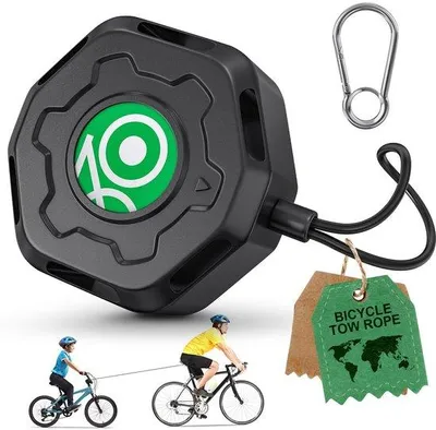 Image de Câble de remorquage pour vélo, 2,6 m de long, jusqu'à 100 kg, adapté aux enfants, facile à fixer