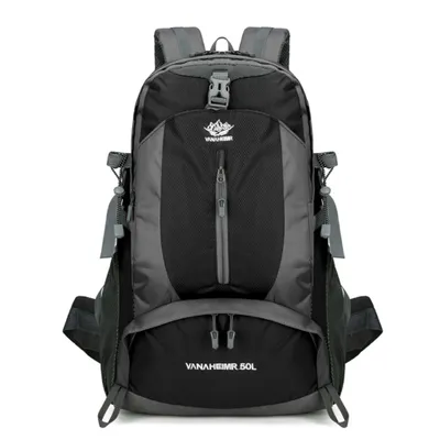 Produktbild von Trekkingrucksack 50L Rucksack Wanderrucksack Outdoor Reiserucksack wasserabweisend schwarz