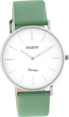 Produktbild von Oozoo Damen Armbanduhr grün Analog Vintage Series Lederarmband D2UOC20251