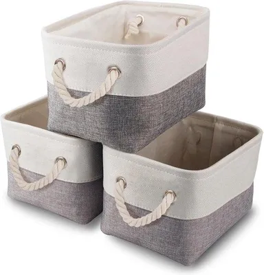 Produktbild von Kleine graue Stoffbehälter mit Griffen