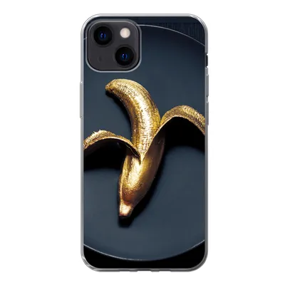 Produktbild von MuchoWow® Handyhülle Schutzhülle Hülle für iPhone 13 Goldene Banane auf dunklem Hintergrund Silikon Softcase Handy Hülle - Karteninhaber