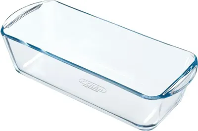 Image de Moule à gâteau transparent - convient pour les pâtisseries - 1 pièce - verre - 28 x 11,5 x 7,5 cm