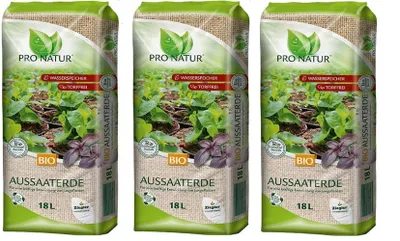 Produktbild von Pro Natur Aussaaterde 3 x 18 L