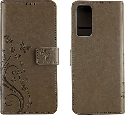 Produktbild von Samsung Galaxy S20 FE Handy Hülle Schutz-Tasche Cover Flip-Case Kartenfach Grau