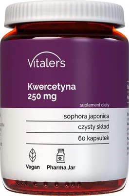 Image de Quercétine Vitaler 250 mg – 60 gélules, végétaliennes, 2 mois Complément alimentaire sans conservateurs, composition pure