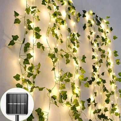 Obrázok produktu pre Solárny reťazový svietidlo Klimop, 120 LED, 12 m, odolné voči poveternostným vplyvom