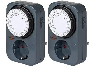 Produktbild von 2er Set - brennenstuhl Tageszeitschaltuhr MZ 20, anthrazit