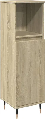 Obrázek produktu pro Koupelnová skříňka dub sonoma 30 x 30 x 100 cm kompozitní dřevo
