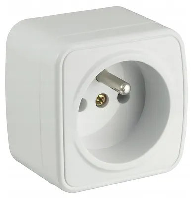 Produktbild von ELEKTRO-PLAST Aufputz-Steckdose Einzel GNBP250 weiß 250V 16A