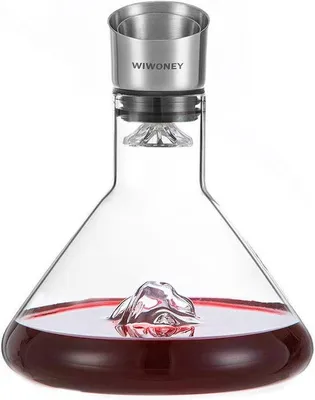Produktbild von Glas Weinflasche mit Glasbelüfter 1500 ml