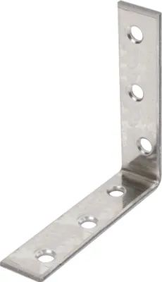 Zdjęcie produktu dla Alberts 851897 Kątownik do krzeseł, stal nierdzewna, 60 x 60 x 16 mm, zestaw 50 sztuk