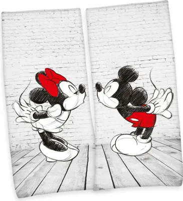 Produktbild von Strand- und Badetücher 2-er Set, Mickey & Minnie, 80 x 180 cm