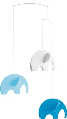 Image de Flensted Mobiles - Olephants, bleu